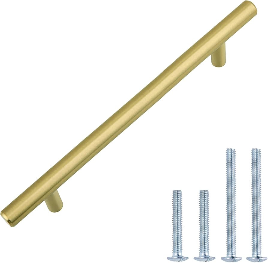 Amazon.com: Amazon Basics Euro Bar Cabinet Handles, Kitchen Cabinet Pulls, Hardware for Cupboards... | Amazon (US)