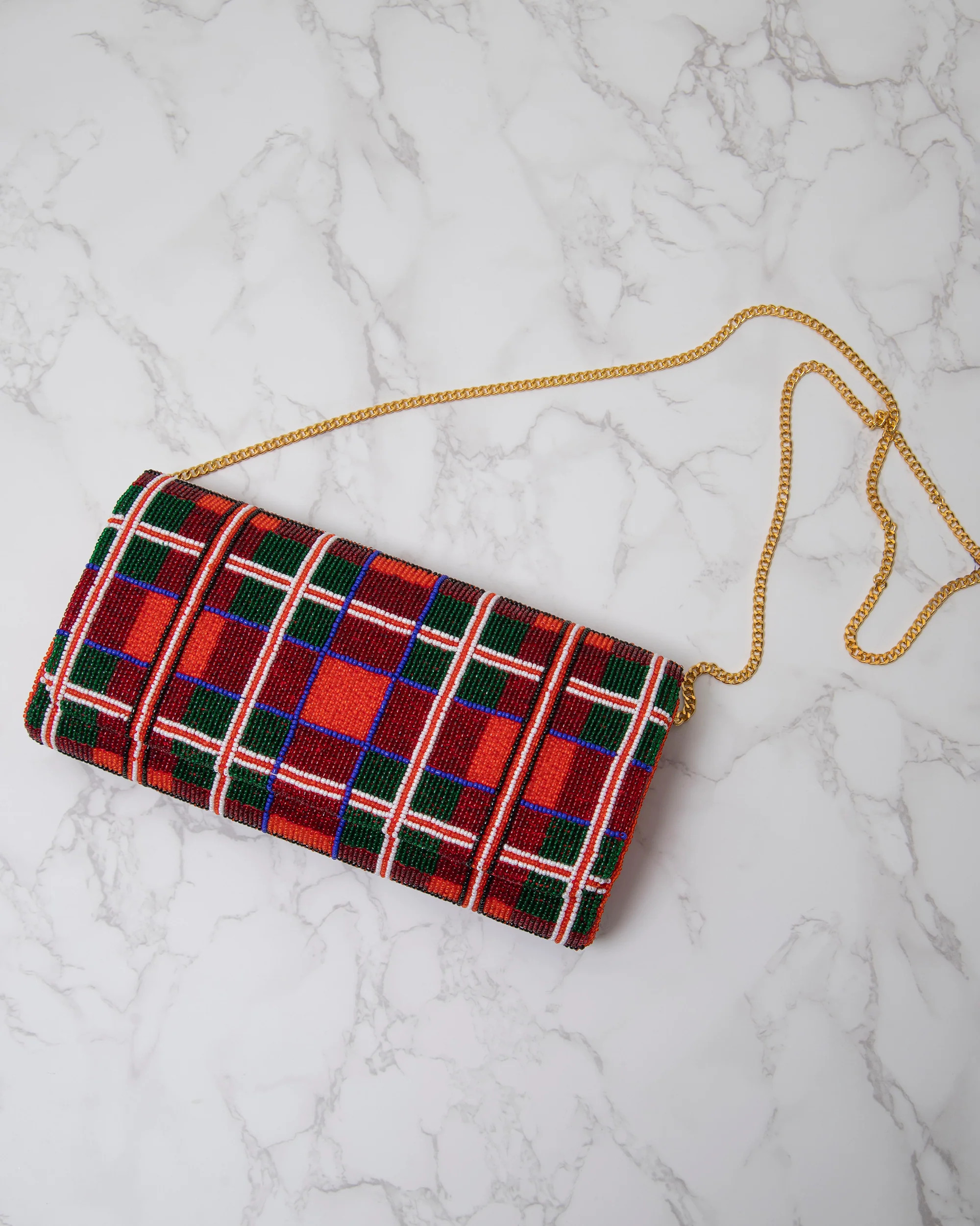 Red Multi - Plaid Clutch - Tiana Designs | Printfresh