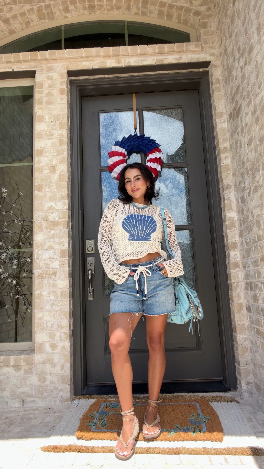 Love this fit. Sweater size small, shorts size 2 tank size small @Target #ad #targetstyle 

Summer outfit, vacation outfit, petite style

#LTKPetite #LTKootd