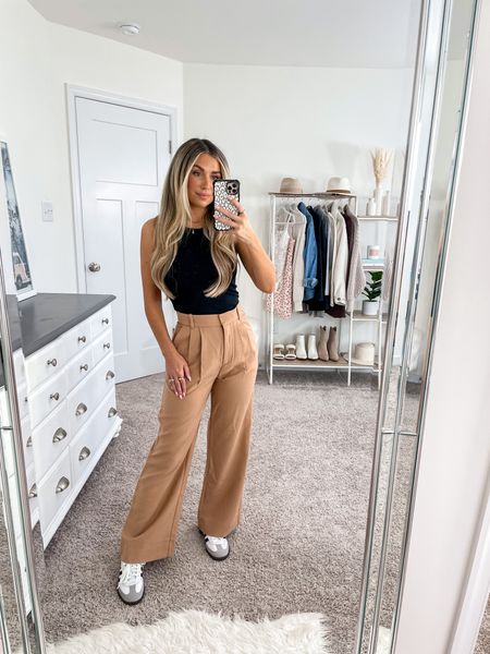 Got the Abercrombie trousers in brown! So pretty for fall and they’re on sale 🫶🏼 I’m wearing my usual 25 short! 

#LTKSeasonal #LTKfindsunder100 #LTKSale