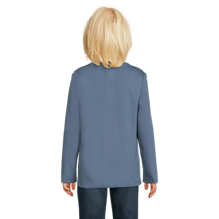 Wonder Nation Boys Long Sleeve Henley Shirt, Sizes 4-18 & Husky - Walmart.com | Walmart (US)