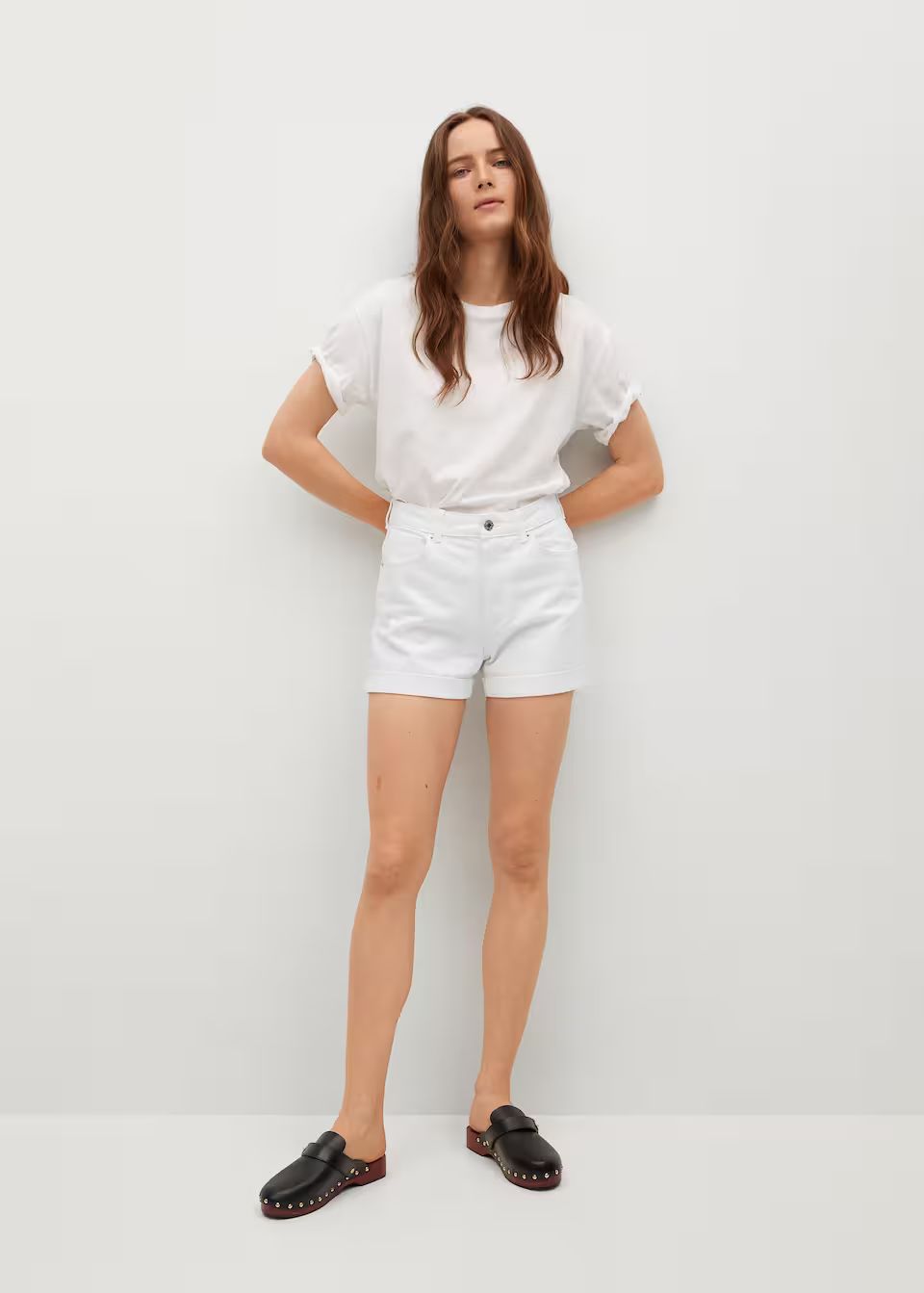 Mom-fit denim shorts | MANGO (US)