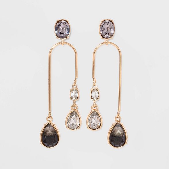 Mixed Stones with Ombre Effect Drop Earrings - A New Day™ | Target