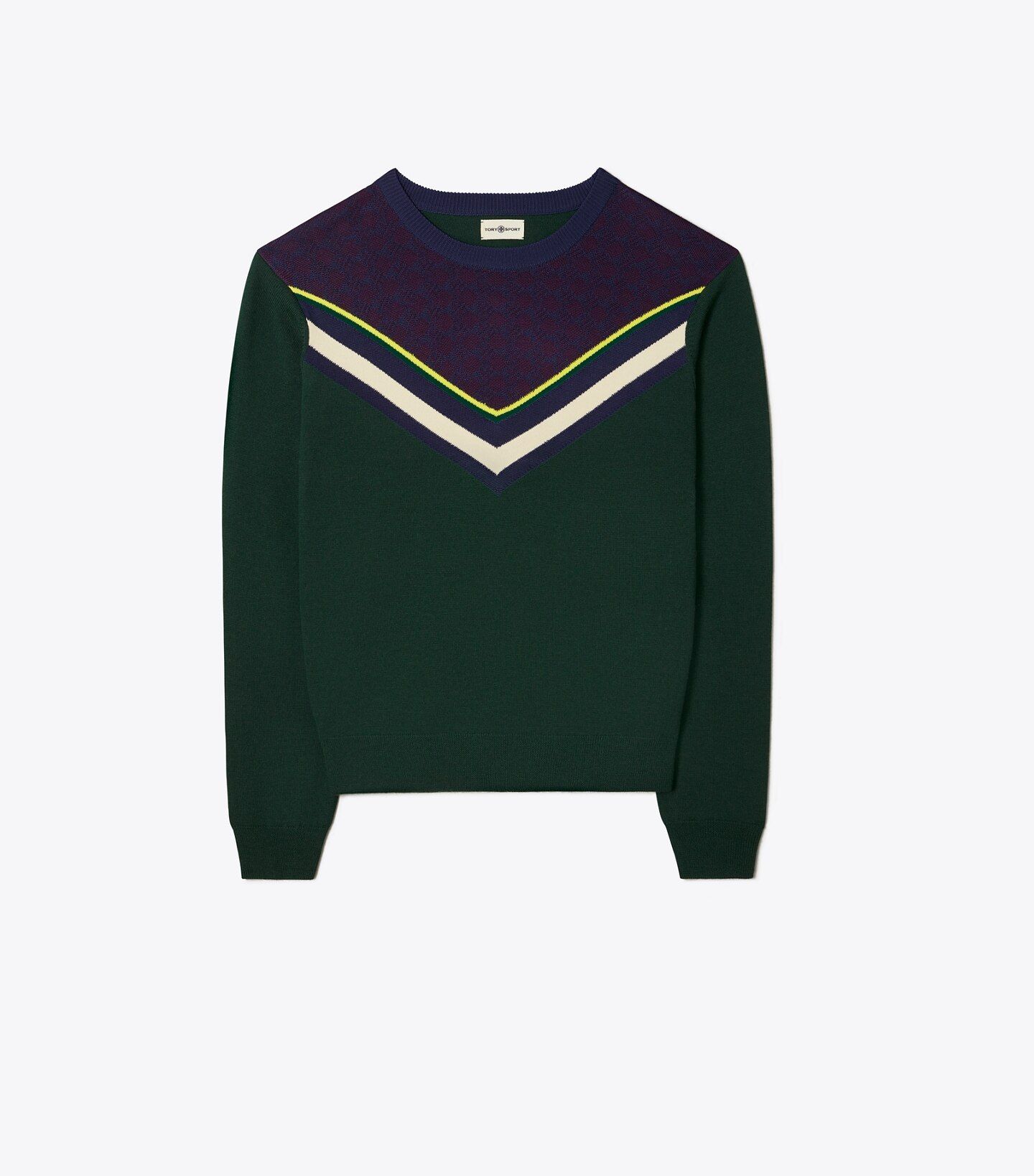 MERINO JACQUARD CHEVRON SWEATER | Tory Burch (US)