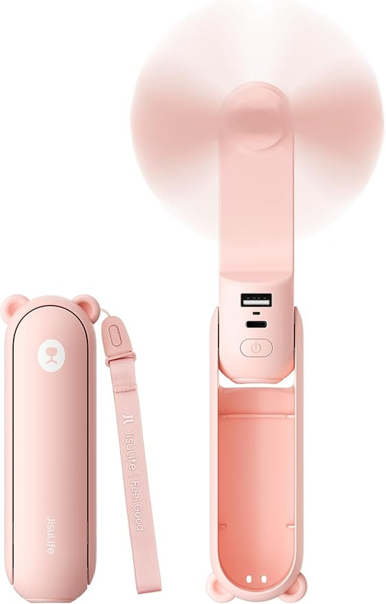 JISULIFE 3 IN 1 Handheld Mini Fan - Portable Fan & Power Bank & Flashlight, 19H Max Cooling, USB ... | Amazon (US)