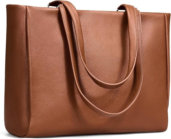 befen Genuine Leather Work Laptop Tote Bag for Women Ladies Totes Shoulder Purses Satchel Handbag... | Amazon (US)
