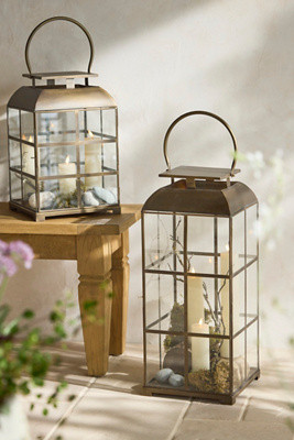Brass Windowpane Lantern | Terrain