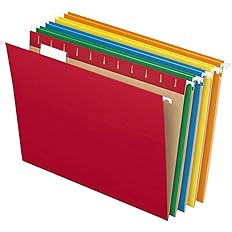 Pendaflex Hanging File Folders, Letter Size, Assorted Colors, 1/5-Cut Adjustable Tabs, 25 Per Box... | Amazon (US)