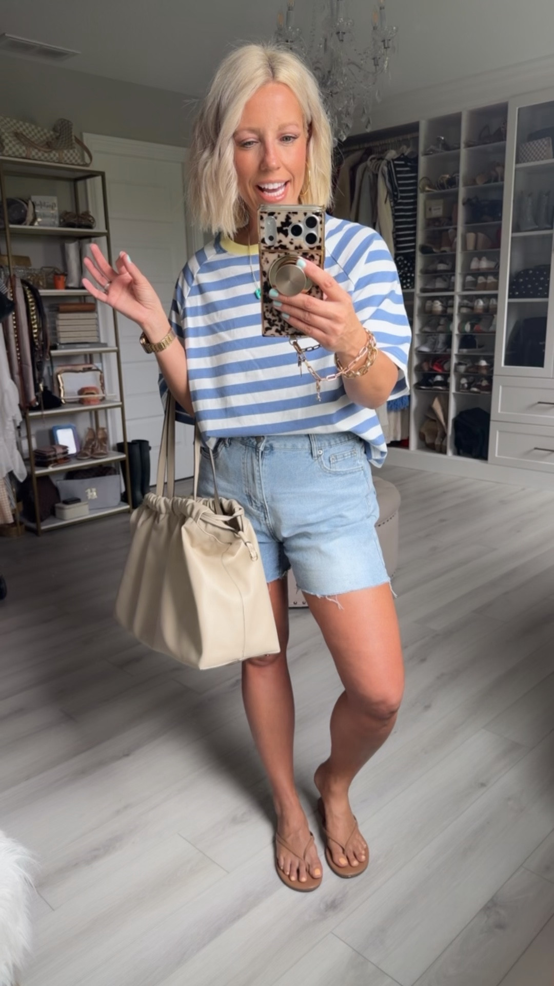 Bright, bold, and budget-friendly ☀️ These colorful striped tees from Walmart are my go-to summer staple! Think effortless outfits on repeat—paired with denim shorts, jeans, flowy skirts, or athletic shorts for an easy look. Lightweight, comfy, and giving that elevated casual vibe without the price tag 🙌
⬇️⬇️⬇️
Tees size small (run roomy)
Denim shorts sized up 2 sizes to an 8 for a roomy fit! 

#WalmartFashion #SummerOutfits #AffordableStyle #StripedTees #MomStyle #CasualChic #EverydayOutfits #BudgetFriendlyFashion #SummerStyle #WalmartFinds



#LTKSeasonal #LTKmomlife #LTKSaleAlert