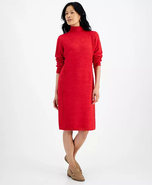Style & Co Women's Mock-Neck Sweater Dress, Created for Macy's - Macy's | Macy's