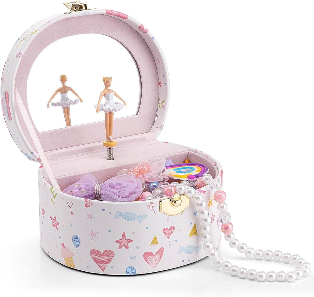 Vlando Bithday Gift for Girl - Musical Jewelry Box for Girls, Small Kid Music Box with Ballerina ... | Amazon (US)