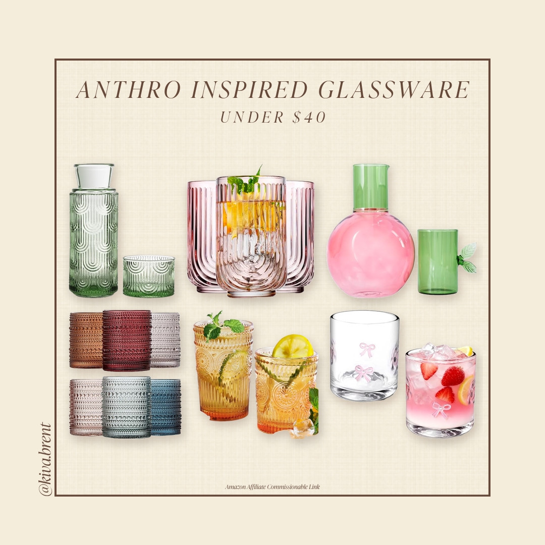 Is this not the most whimsical glassware you've ever seen! Total Anthro vibes on an amazon budget!  

 #LTKHome