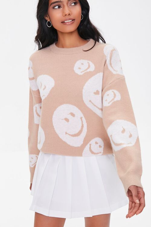 Happy Face Graphic Sweater | Forever 21 | Forever 21 (US)