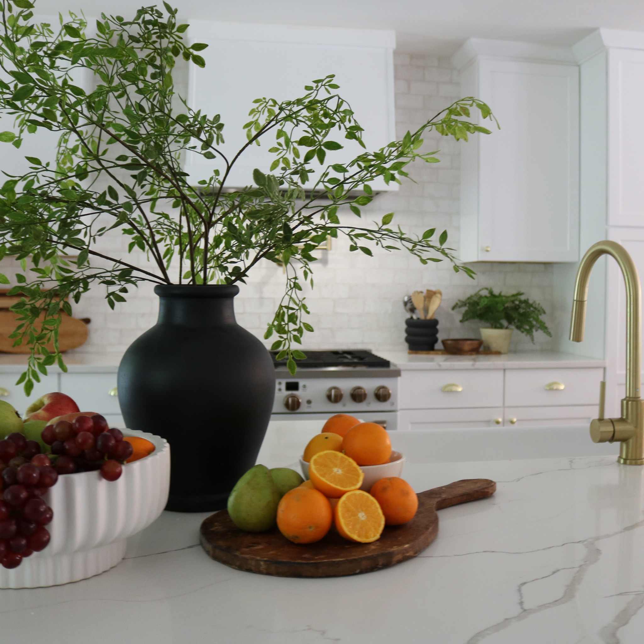Staging this beautiful kitchen with fresh fruit and our favorite faux spring stems.

#springisintheair 

#LTKstyletip #LTKSeasonal #LTKhome