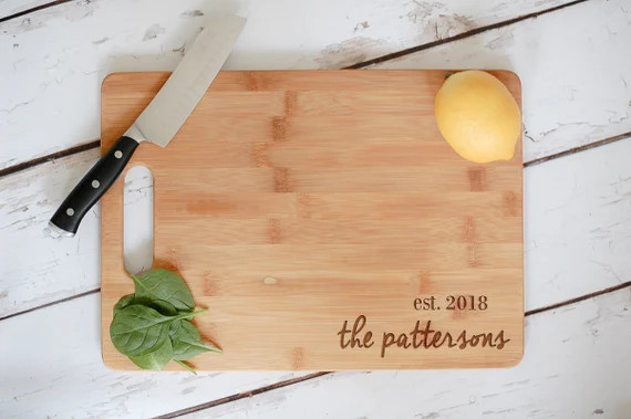 Custom Cutting Board Engraved Bamboo Wedding Cutting Board | Etsy | Etsy (US)
