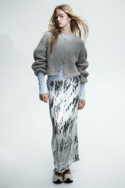 Knitted cardigan - Light grey - Ladies | H&M GB | H&M (UK, MY, IN, SG, PH, TW, HK)