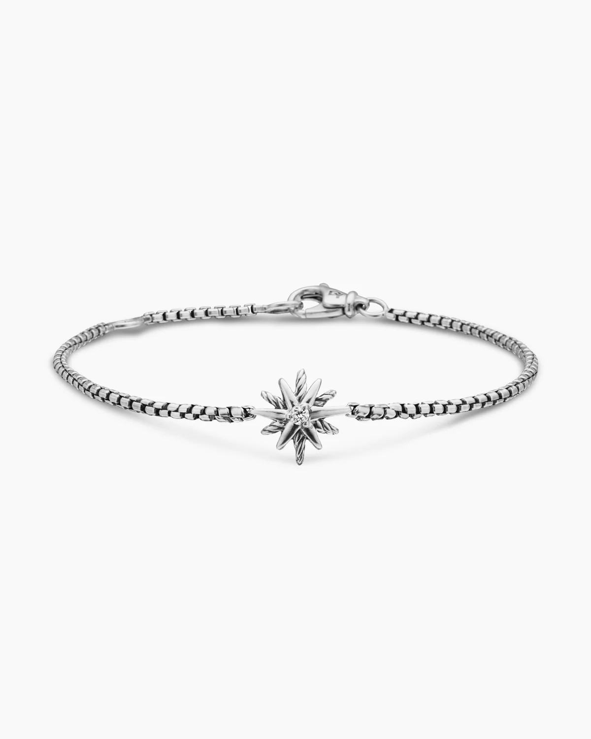 David Yurman | Starburst Kids Bracelet in Sterling Silver with Center Diamond | David Yurman