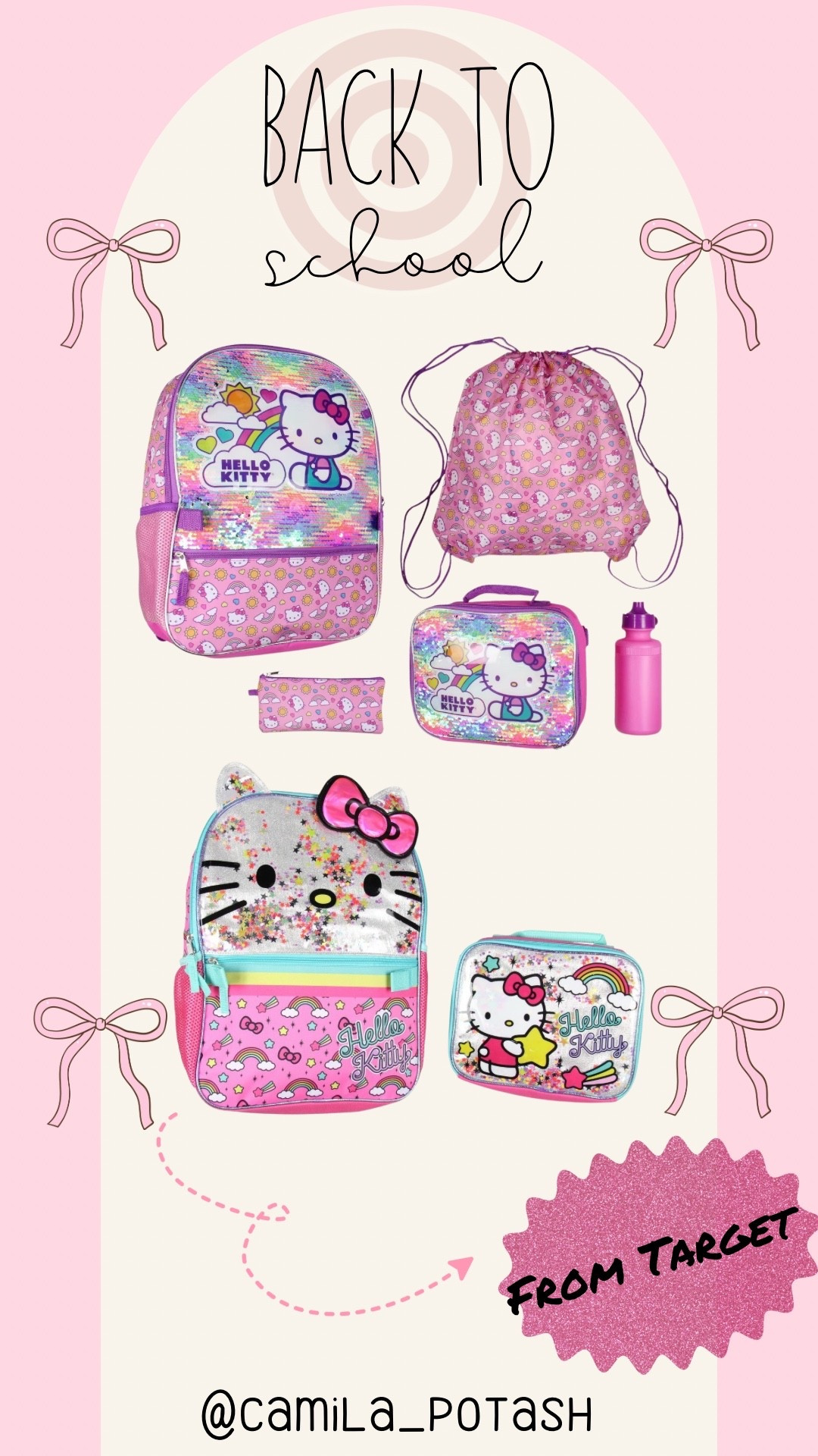 🎀 Back to school just got way cuter with these Hello Kitty backpack sets! 💖 Whether your little one is heading into preschool or elementary school, these sparkly pink styles from Target are the perfect mix of fun and function! 🎒✨

This collection features glittery Hello Kitty backpacks, lunchboxes, water bottles, drawstring bags, and pencil cases – all perfectly coordinated and full of charm. 💫 From rainbows to stars and bows, each set is designed for the girl who loves sparkle, color, and of course, Hello Kitty!

Perfect for:
💗 Preschool & Kindergarten
💗 Back to School Shopping
💗 Hello Kitty fans
💗 Moms looking for functional + adorable school gear

#HelloKittyBackpack #TargetBackToSchool #BackToSchoolFinds #LTKKids #GirlsBackpacks #PreschoolBackpack #KindergartenStyle #HelloKittyLunchBox #SchoolSuppliesGirls #TargetStyleKids #GlitterBackpack #HelloKittyFans #HelloKittySchoolSupplies #LTKBackToSchool #BackpackWithLunchBox #HelloKittyAccessories #ShopLTK

	•	Hello Kitty backpack set
	•	Hello Kitty school supplies
	•	Back to school Hello Kitty
	•	Girls glitter backpack
	•	Hello Kitty lunchbox and bottle
	•	Preschool Hello Kitty backpack
	•	Kindergarten Hello Kitty backpack
	•	Hello Kitty Target backpack
	•	Pink school backpack set
	•	Hello Kitty school gear
	•	School supplies for girls
	•	Target Hello Kitty school collection

#LTKKids #LTKItBag #LTKSeasonal