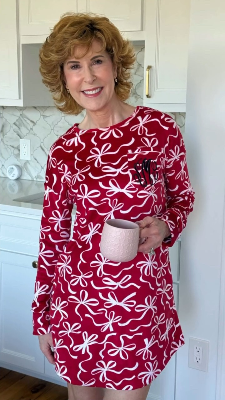 This cozy long-sleeve nightgown wraps you in soft comfort with a playful bow print that feels perfectly festive and fun. The relaxed fit and lightweight fabric make it ideal for lounging or a blissful night’s sleep, and you can personalize it with a monogram for a sweet little touch that feels extra special. A darling bedtime favorite you’ll reach for again and again! It's on sale, and still arrives personalized before Christmas!




#LTKGiftGuide #LTKHoliday #LTKmorningroutine