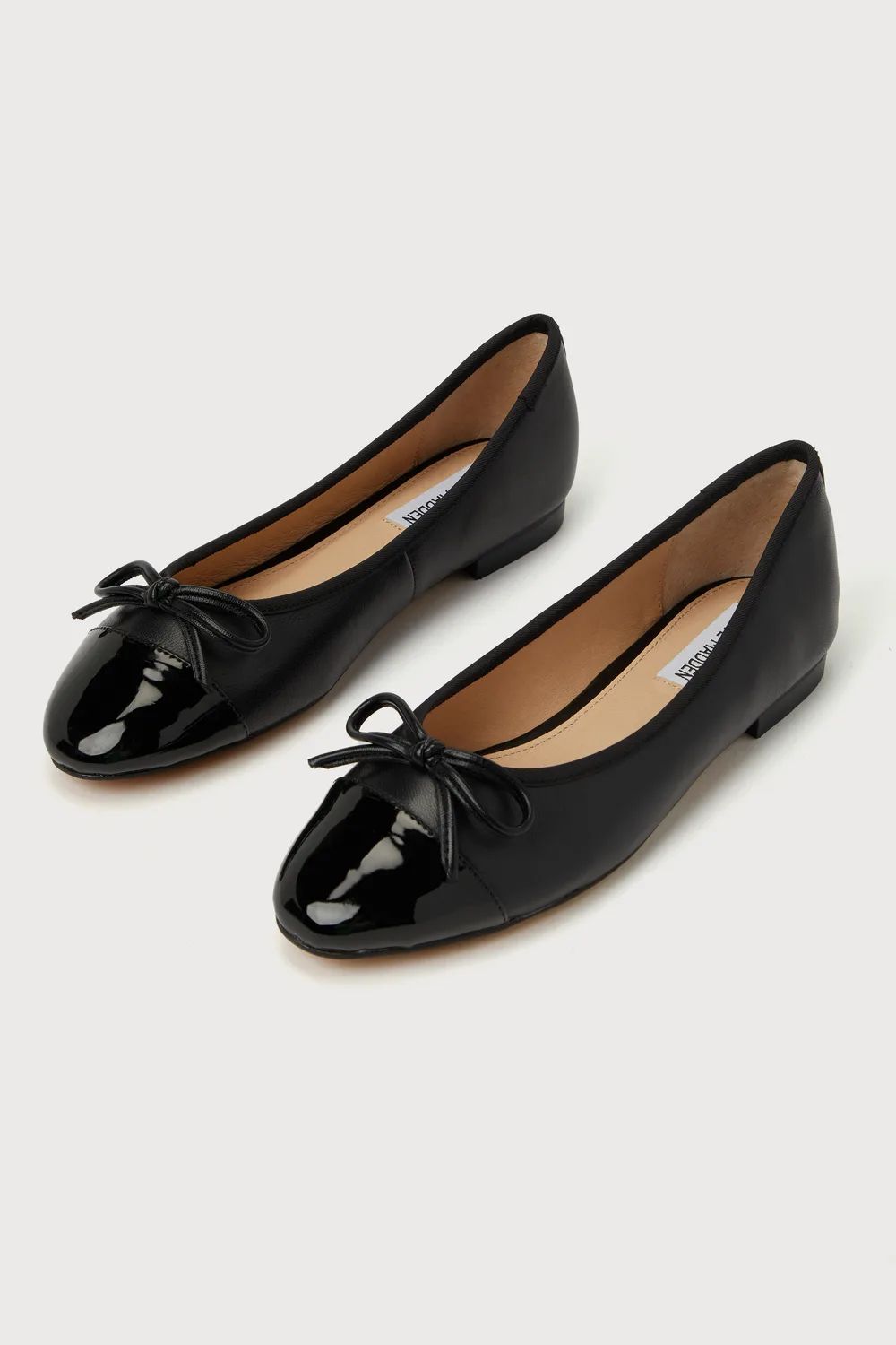 Ellison Black Leather Ballet Flats | Lulus (US)