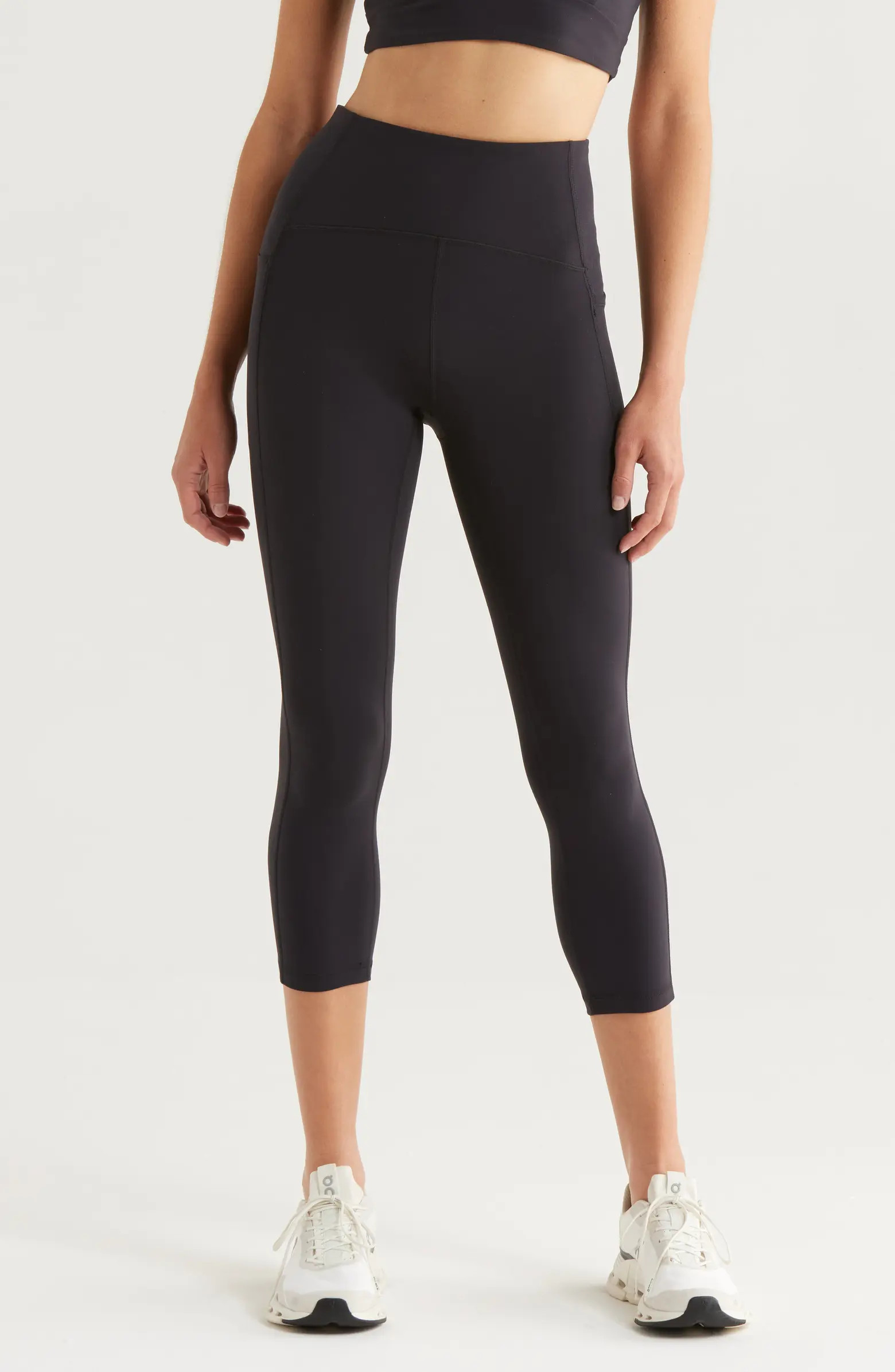 Zella Studio Luxe High Waist Pocket Crop Leggings | Nordstrom | Nordstrom