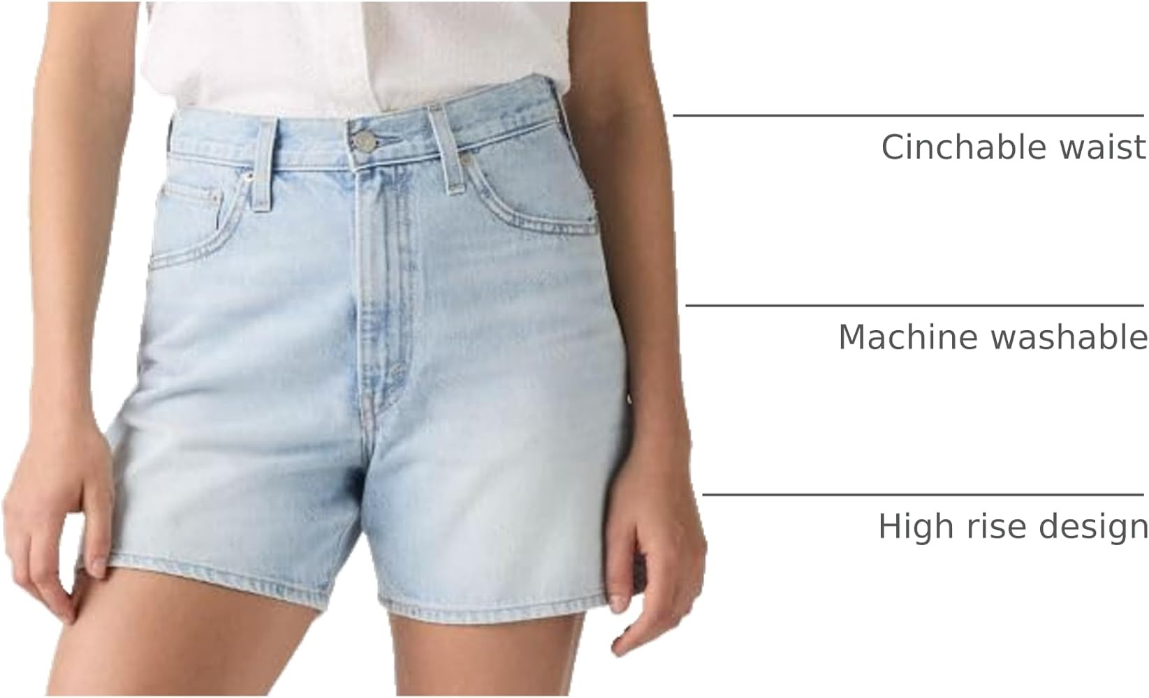 Levi's Women's Cinch Mid-Thigh Short | Amazon (US)