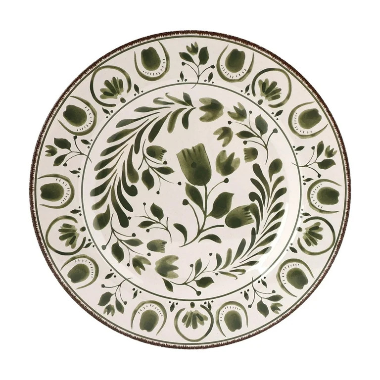 Better Homes & Gardens 11-inch Round Bamboo Melamine Dinner Plate, Green | Walmart (US)