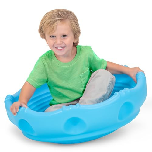 Simplay3 Two Sided Rock Around Wobble Disk and Climbing Dome for Toddlers and Kids - Rocking and Climbing - Indoor/Outdoor, Made in USA (Blue, 1 Pack) | Amazon (US)