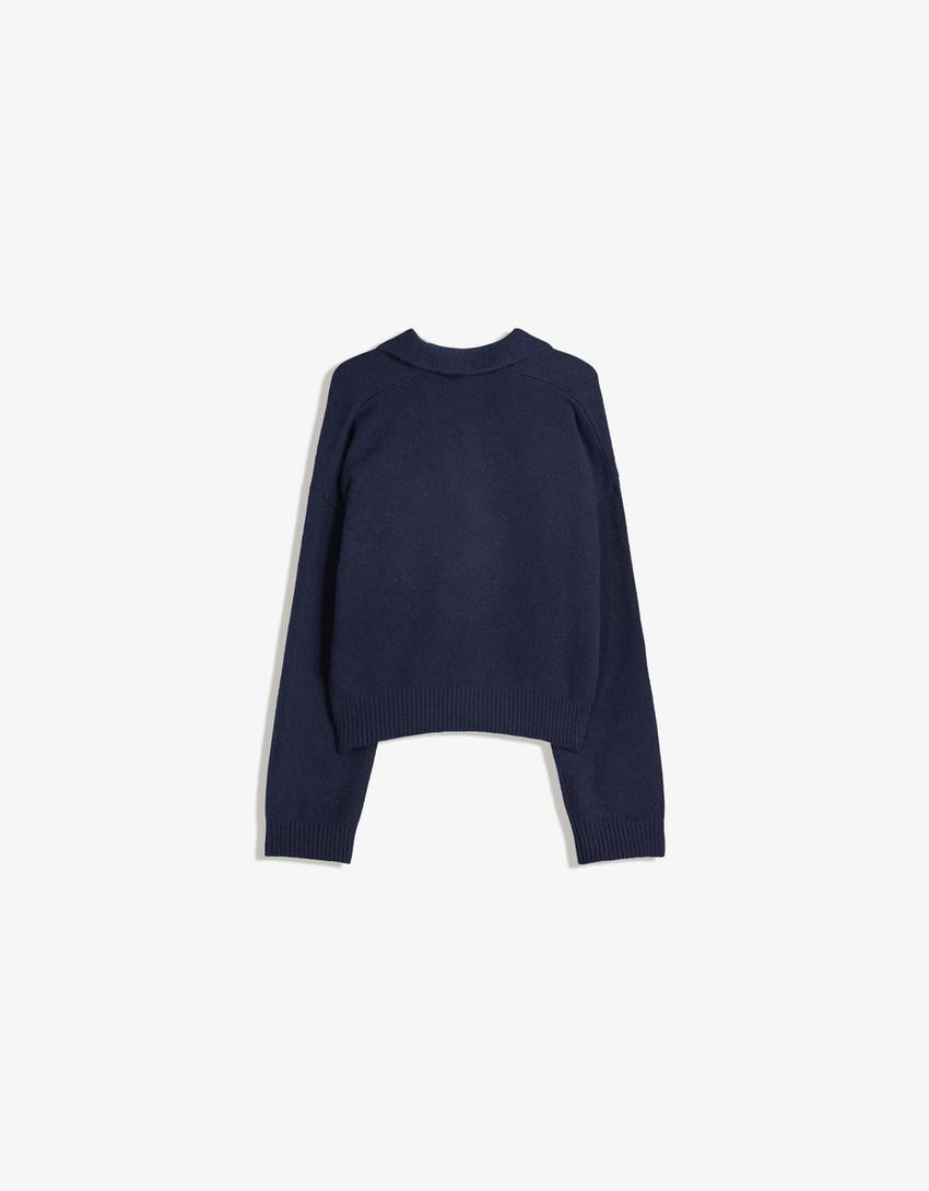 Pullover mit Polo-Kragen - Pullover und Strickjacken - Damen | Bershka DE