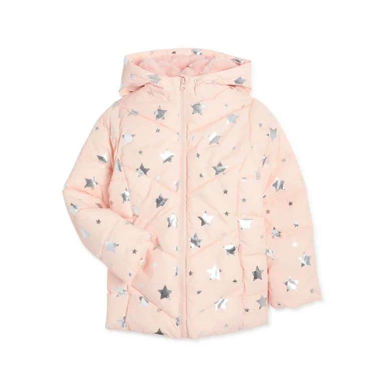 Swiss Tech Girls Winter Puffer Jacket with Hood, Sizes 4-18 & Plus | Walmart (US)