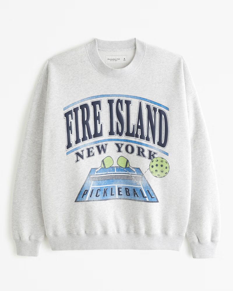 Fire Island Graphic Crew Sweatshirt | Abercrombie & Fitch (US)