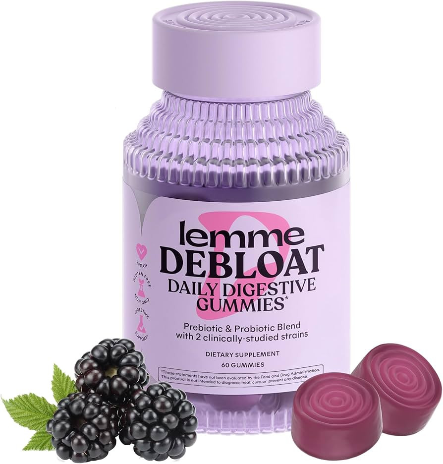 Lemme Debloat - Digestive & Gut Health Gummies with 2 Clinically Studied Probiotics & Prebiotic, ... | Amazon (US)