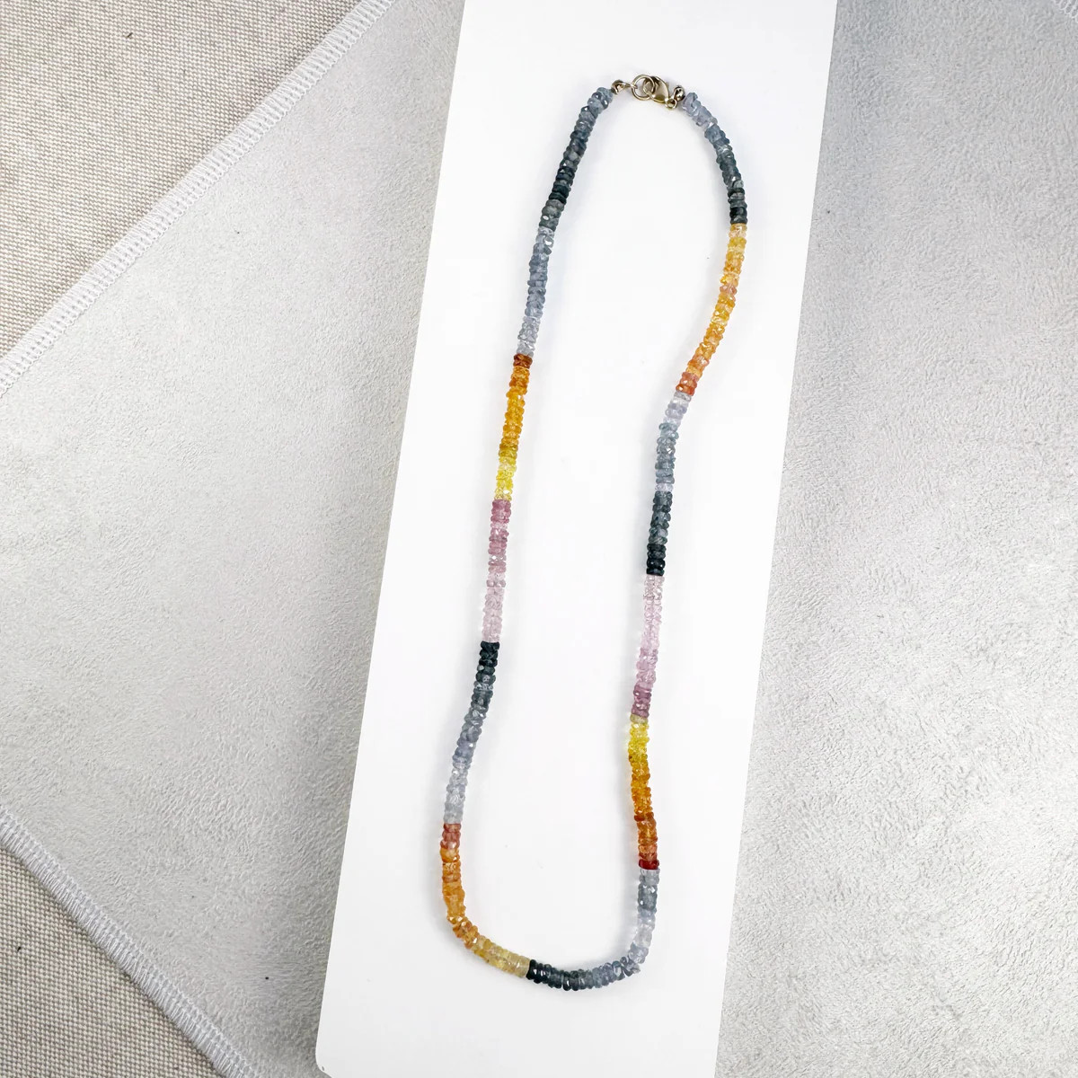 Solid Gold Madagascar Sapphire Strung Necklace | Sarah Cornwell Jewelry