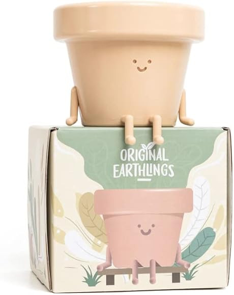 Sitting Indoor Plant Pot, Unique Cute Flower Pot with Face, 3.5 Inch Succulent/Cactus Gift Plante... | Amazon (US)