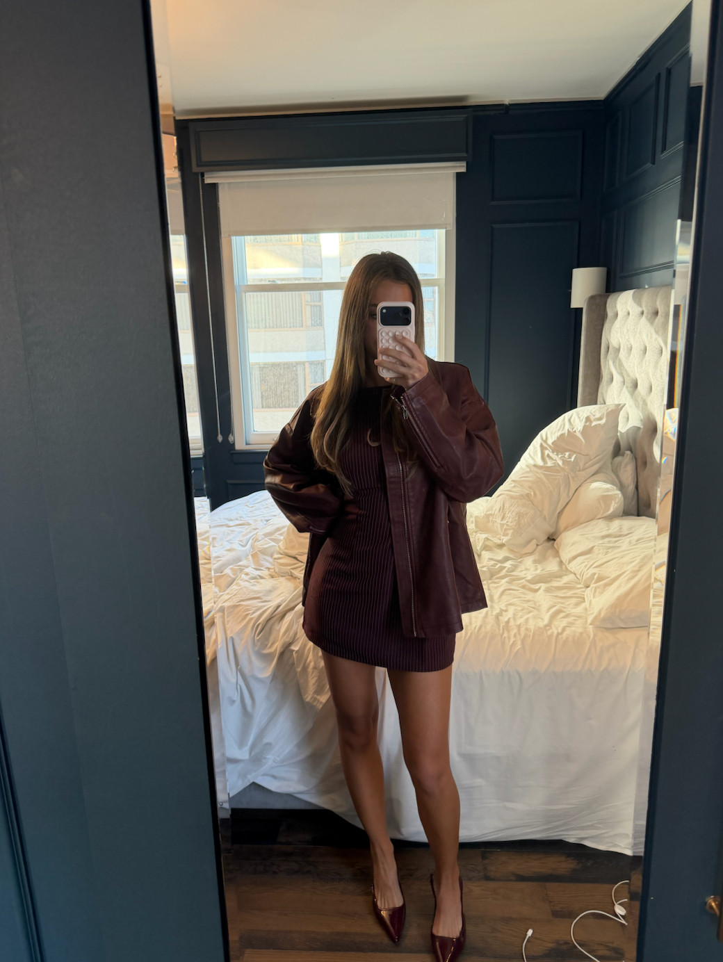 All about a monochrome burgundy look 💌 Princess Polly pinstripe mini romper (nearly sold out, linking another color!), paired with a leather jacket + slingback heels. 

 

#LTKgrwm #LTKootd