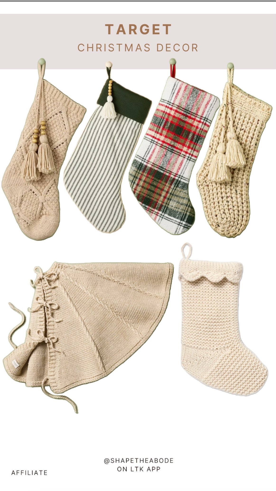 Target Christmas holiday decor finds
#knitstocking
Knit Christmas stocking
Chunky rib knit Christmas tree skirt
#Christmastreeskirt



#LTKHome #LTKSeasonal #LTKHoliday