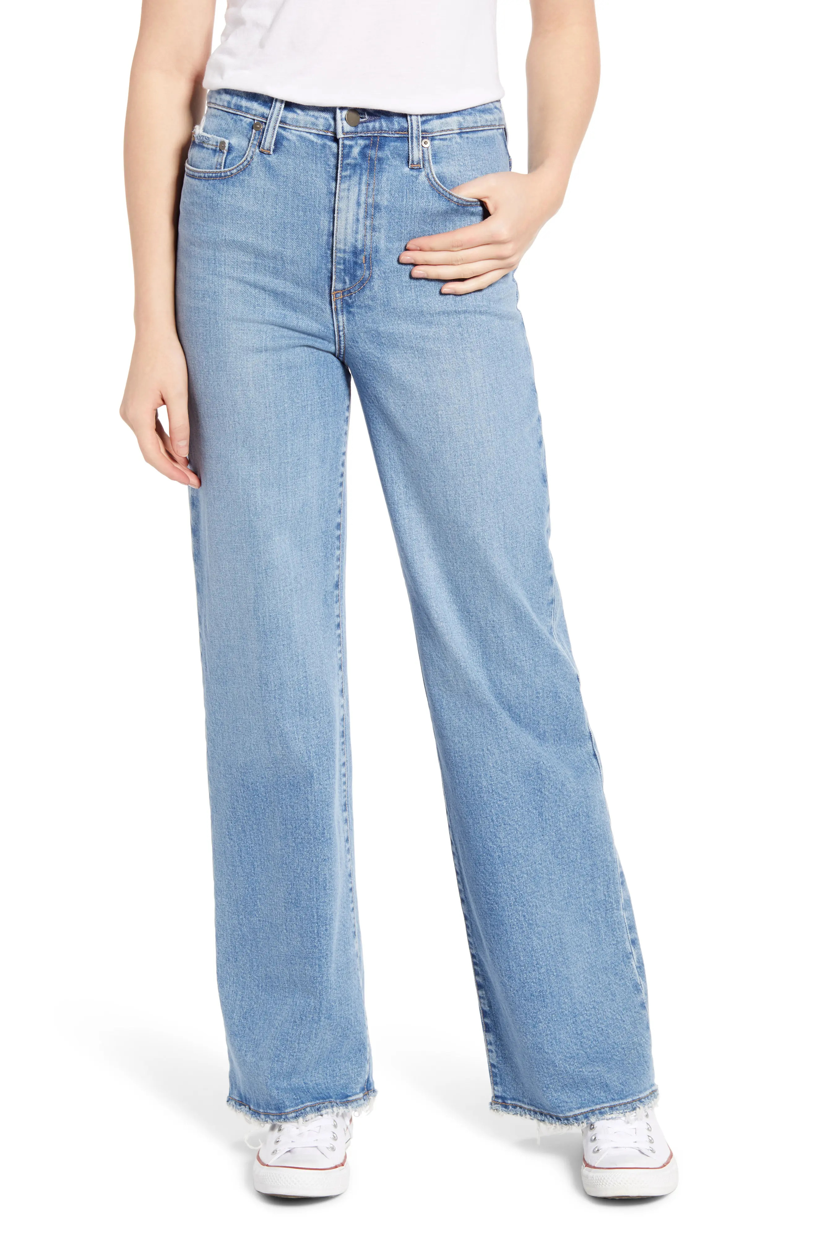 Women's Nobody Denim Milla Jean Long Wide Leg Jeans, Size 26 - Blue | Nordstrom