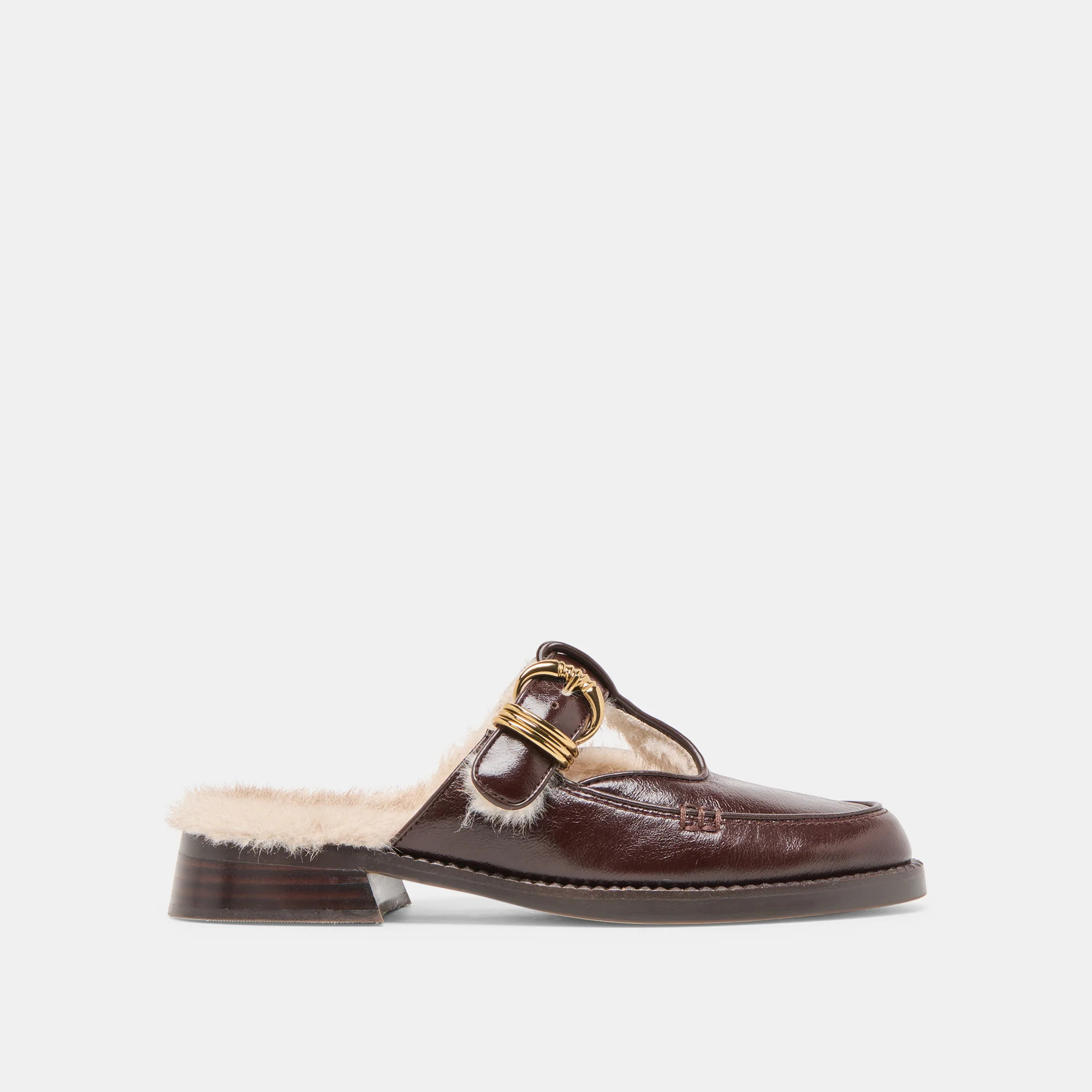 Harlah Plush Flats Chocolate Leather | DolceVita.com