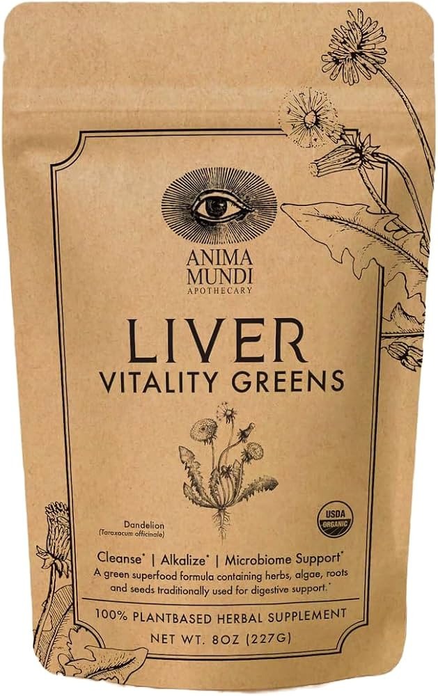 Anima Mundi Apothecary Super Greens Powder - Liver Vitality - Organic Superfood Greens & Herbal P... | Amazon (US)