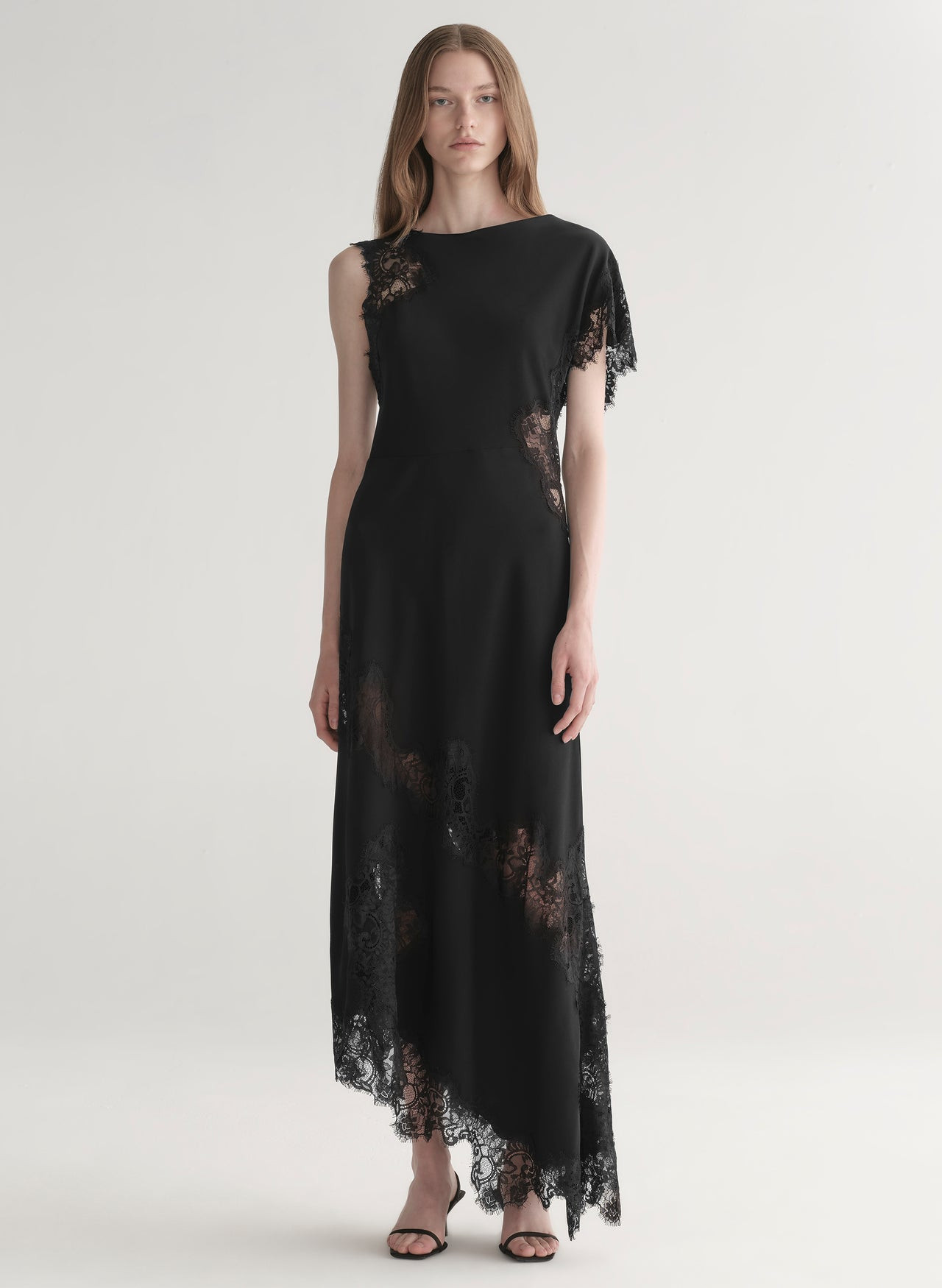 Alessia Satin and Lace Maxi Dress | A.L.C