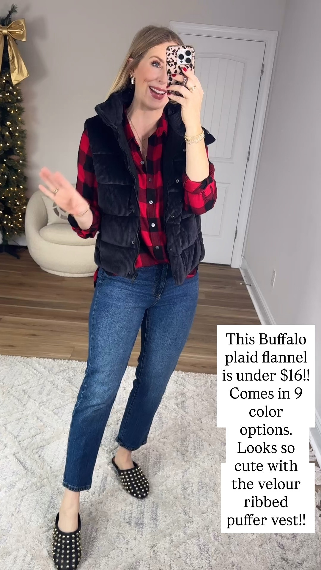 Walmart try on, time and tru, plaid flannel, puffer vest 

#LTKootd #LTKFindsUnder50