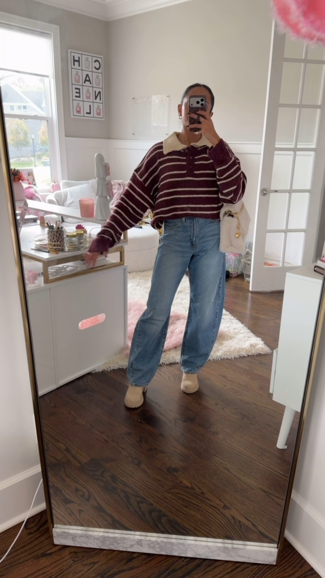 Barrel jeans with adjustable waist
Fall burgundy sweater 
Outfit inspo
Pumpkin patch outfit


#LTKStyleTip #LTKFindsUnder50 #LTKPetite