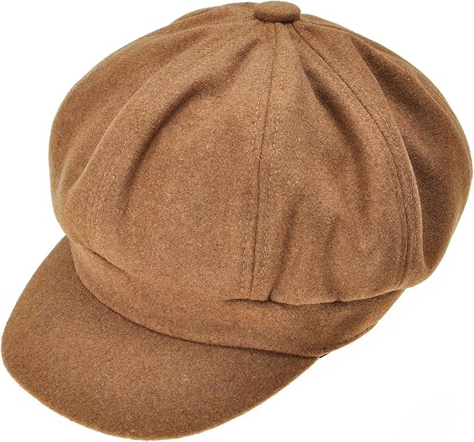 Womens Classic Newsboy Caps Visor 8 Panel Gatsby Cabbie Hat | Amazon (US)