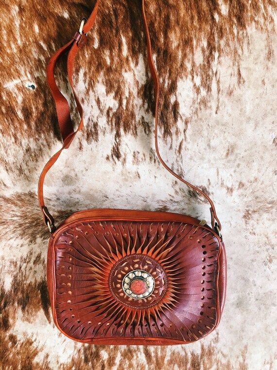 Red Leather Purse / Boho Leather Crossbody / Western Handbag / Festival Bag / Gift for Her / Bohemia | Etsy (NL)