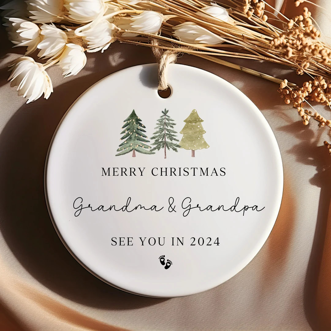 Promoted to Grandparents Ornament Christmas Ornament - Etsy | Etsy (US)