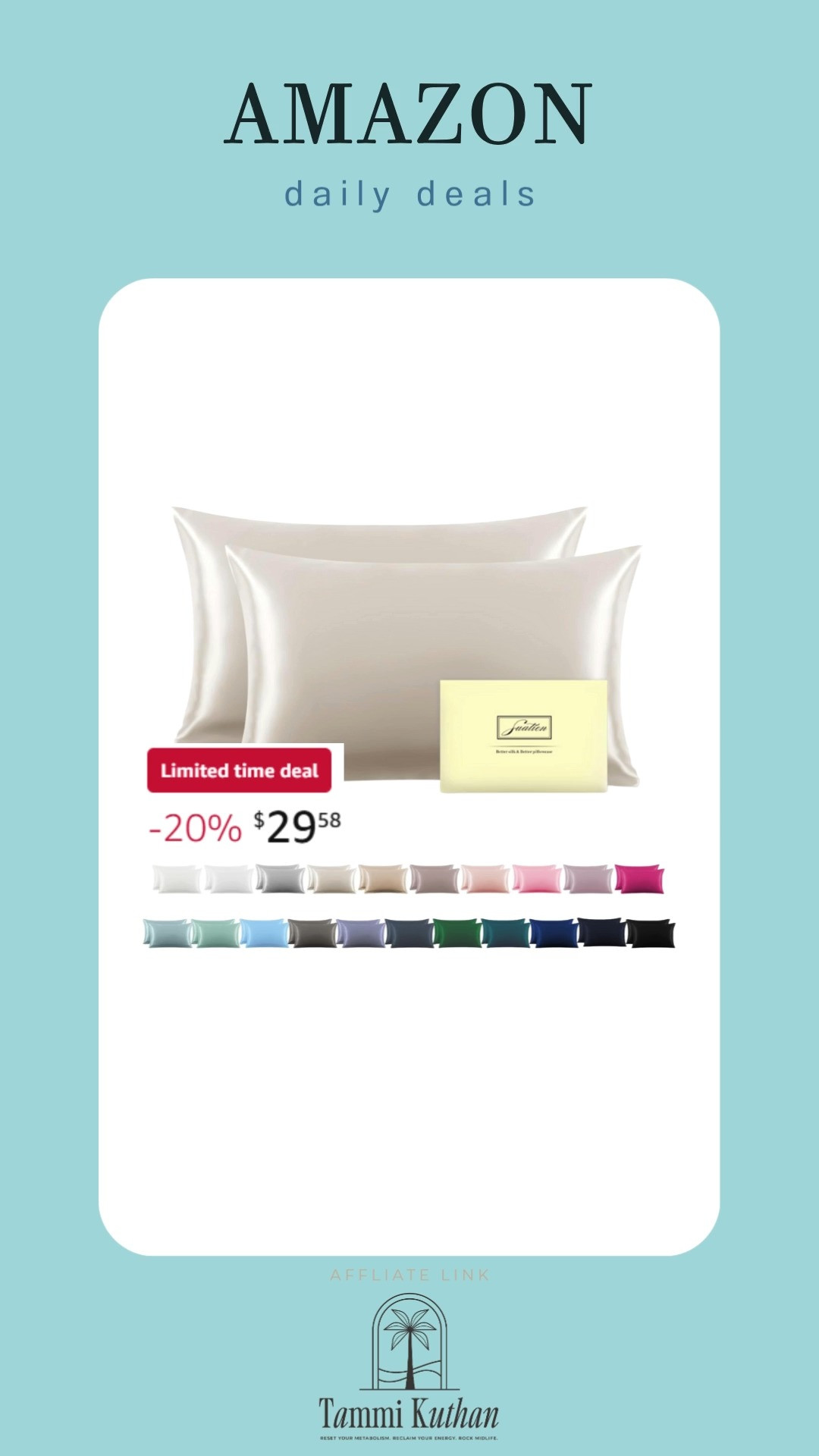 Upgrade your beauty sleep with these Amazon 2 Silk Pillow Cases. Soft, smooth, and perfect for keeping hair frizz-free and skin glowing all night 🌙💤✨

#AmazonFinds #SilkPillowCase #BeautySleep #LTKStyle #LTKBeauty #LTKFinds #SelfCareEssentials #GlowUp #LTKHome #SleepBetter 

 #LTKHome #LTKSaleAlert #LTKFindsUnder50