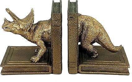 Bellaa 24223 Decorative Bookends Dinosaur Art Decor Statues Book Shelves Stoppers Holder Nonskid ... | Amazon (US)