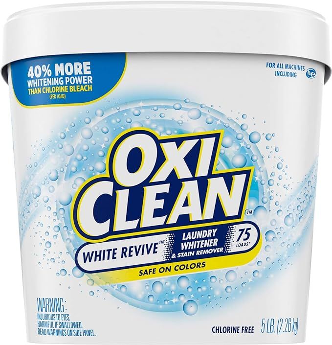 OxiClean White Revive Laundry Whitener + Stain Remover, 5 Pound (Pack of 1) | Amazon (US)