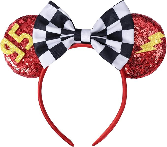 Mouse Ears Headband, Cars Ears for Women Adult Kids, Sequin Headband Park Ears Trips Party Cospla... | Amazon (US)