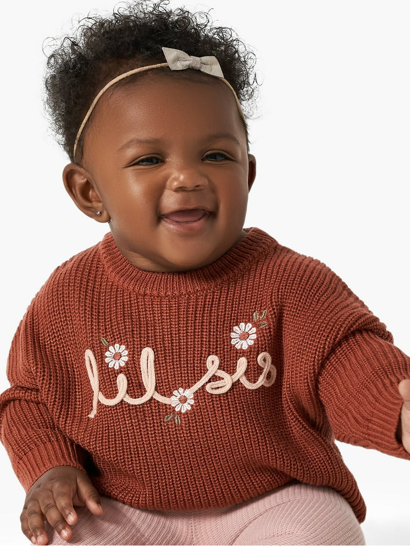 Modern Moments By Gerber Baby Girl Matching Sister Sweater, Sizes 0/3M-18M - Walmart.com | Walmart (US)